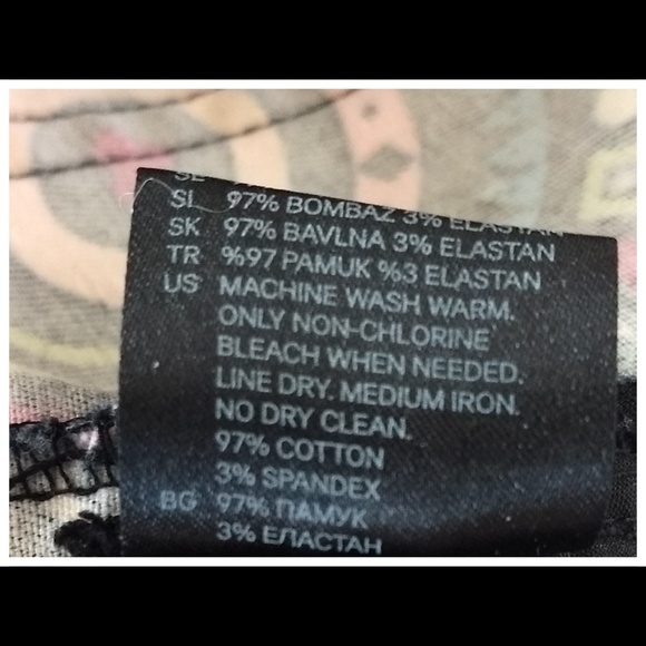 H&M Divided Women's colorful print jeans size 6 - Picture 4 of 6